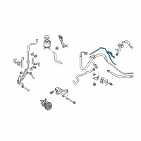 OEM 2014 Infiniti Q70 Power Steering Tube Assembly Diagram - 49726-1MA0A