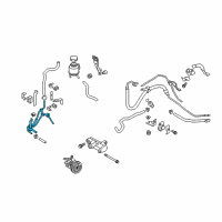 OEM 2017 Infiniti Q70 Power Steering Return Hose Diagram - 49725-1MA4C