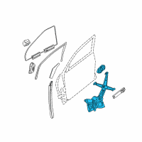 OEM 2005 Pontiac GTO Front Side Door Window Regulator Assembly Diagram - 92178259