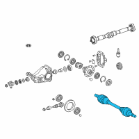 OEM 2021 Lexus LC500 Shaft Assembly, Rear Drive Diagram - 42340-11010