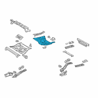 OEM 2011 Toyota Camry Rear Floor Pan Diagram - 58311-06120