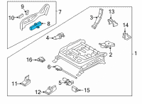 OEM 2022 Hyundai Santa Fe SWITCH ASSY-POWER FR SEAT RH Diagram - 88080-CL110