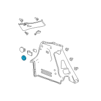 OEM Chevrolet Bolt EV Lower Quarter Trim Cover Diagram - 42697026