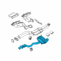 OEM BMW Exhaust Muffler Diagram - 18-10-7-519-273