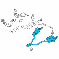 OEM 2016 BMW Z4 Exhaust System Center And Rear Muffler Diagram - 18-30-7-647-050