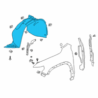 OEM 2021 GMC Acadia Fender Liner Diagram - 84498370