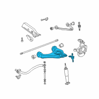 OEM 2004 Hummer H2 Lower Control Arm Diagram - 20832025