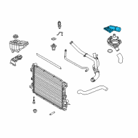 OEM Ford Water Outlet Diagram - 5R3Z-8592-BA