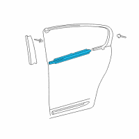 OEM 2010 Lexus GS460 Moulding Assy, Rear Door Belt, RH Diagram - 75730-30360