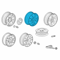 OEM 2009 Honda Pilot Disk, Aluminum Wheel (17X7) (1/2J) (Tpms) (Aap St Mary'S) Diagram - 42700-SZA-A22