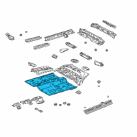 OEM 2000 Toyota Echo Front Floor Pan Diagram - 58111-52906