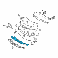 OEM 2010 Toyota Prius Lower Shield Diagram - 52618-47010