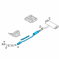 OEM 2018 Hyundai Kona Center Muffler Complete Diagram - 28600-J9260