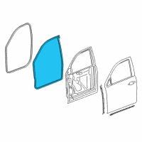 OEM 2017 Chevrolet Suburban Surround Weatherstrip Diagram - 23277124