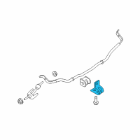 OEM Mercury Stabilizer Bar Bracket Diagram - 9L8Z-5486-C