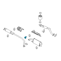 OEM 2009 Chevrolet Aveo Muffler Hanger Diagram - 96536940