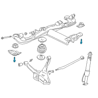 OEM Oldsmobile Aurora Bolt, Rear Suspension Support Diagram - 11588419
