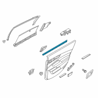 OEM 2016 Kia K900 WEATHERSTRIP-Rear Door Belt Inside Diagram - 832313T000