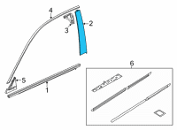 OEM 2022 Honda Civic GARNISH, L- FR Diagram - 72470-T20-A01