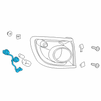 OEM 2008 Buick Enclave Socket & Wire Diagram - 25877330