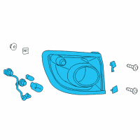 OEM Buick Enclave Tail Lamp Assembly Diagram - 25954941