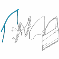 OEM 2015 BMW X4 Window Guide, Left Front Door Diagram - 51-31-7-335-505
