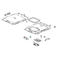 OEM 1999 Honda Accord Holder, Sunvisor *B96L* (LIGHT LAPIS) Diagram - 88217-S01-A01ZC