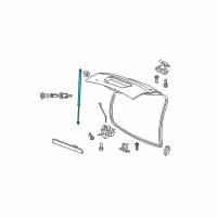 OEM Dodge Liftgate Strut Support Diagram - 55362108AA