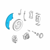 OEM 2006 Ford Explorer Dust Shield Diagram - 6L2Z-2K005-A