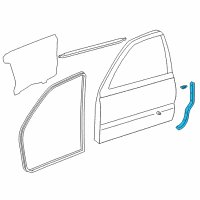 OEM 2002 Toyota 4Runner Door Weatherstrip Diagram - 67861-35040