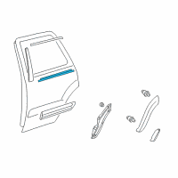 OEM 2002 Toyota Sequoia Belt Weatherstrip Diagram - 75740-0C010