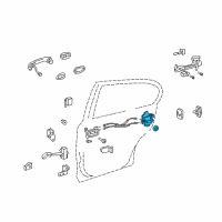 OEM Lexus GS430 Rear Door Motor Lock Assembly, Left Diagram - 69060-30541