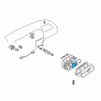 OEM 1999 Chevrolet Tracker Speedometer Body Assembly(On Esn) Diagram - 91174671