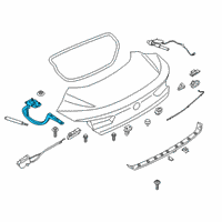 OEM 2021 BMW 840i xDrive Left Trunk Lid Hinge Diagram - 41-00-7-417-255