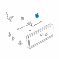 OEM 2000 GMC Sonoma Handle, Pick Up Box End Gate Latch Diagram - 15007218