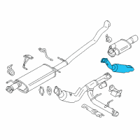 OEM Lincoln Converter & Pipe Diagram - FL1Z-5E212-A