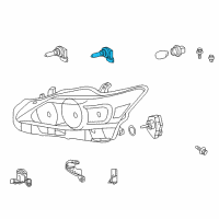 OEM 2016 Lexus CT200h Headlamp Bulb, No.2 Diagram - 90981-13085