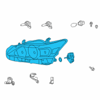 OEM 2011 Lexus CT200h Headlamp Unit Assembly, Right Diagram - 81130-76010