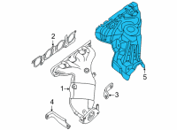OEM 2019 Nissan Kicks Cover-Exhaust Manifold Diagram - 16590-5RB1A