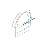 OEM 2008 Hyundai Accent Weatherstrip-Front Door Belt Outside, LH Diagram - 82210-1E200