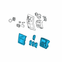 OEM 2011 Honda Pilot Control Assy., RR. Auto Air Conditioner *B167L* (BALTIC BLUE) Diagram - 79650-SZA-A41ZE