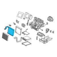 OEM Lincoln Evaporator Core Diagram - BV6Z-19850-B