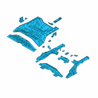 OEM 2020 Hyundai Kona Electric Panel Complete-Rear Floor Diagram - 65500-K4000