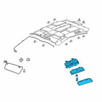 OEM 2017 Chevrolet Caprice Dome Lamp Assembly Diagram - 92189674