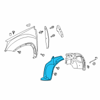 OEM 2013 GMC Acadia Fender Liner Diagram - 22816705