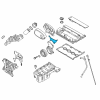 OEM 2013 Chevrolet Sonic Cover, Timing Belt Center Front Diagram - 55354835