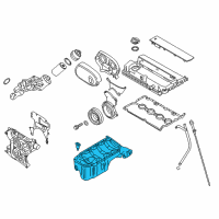 OEM 2009 Pontiac G3 Oil Pan Diagram - 25181235