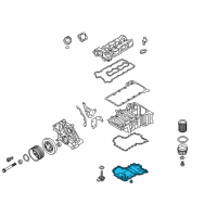 OEM 2014 BMW 550i Engine Oil Pan Upper Diagram - 11-13-7-570-694