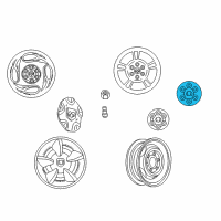 OEM 2002 Dodge Durango Wheel Center Cap Diagram - 5GH55PAKAA