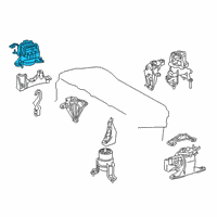 OEM 2019 Toyota RAV4 Front Mount Bracket Diagram - 12311-F0020